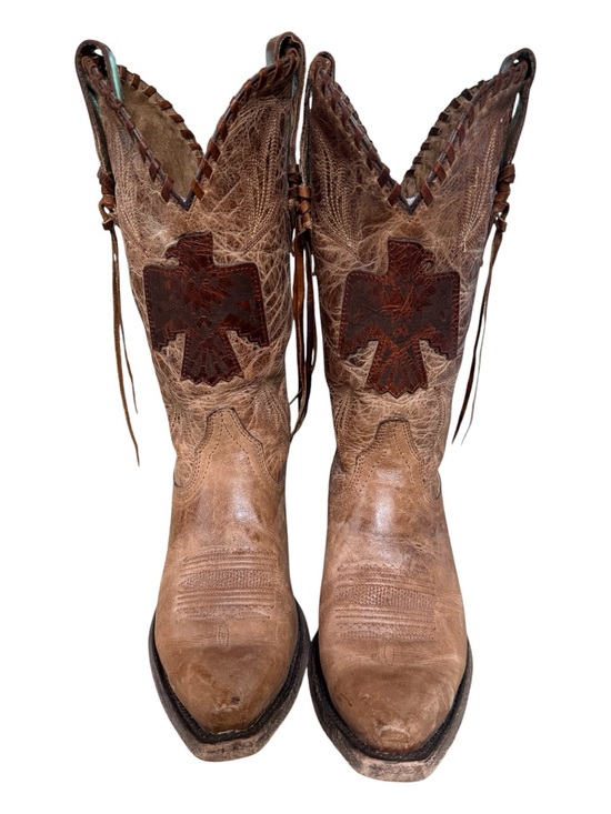 Ariat Shoes - ARIAT WOMEN'S TAN THUNDERBIRD THRiLL COWGIRL BOOTS - SNIP TOE 6.5